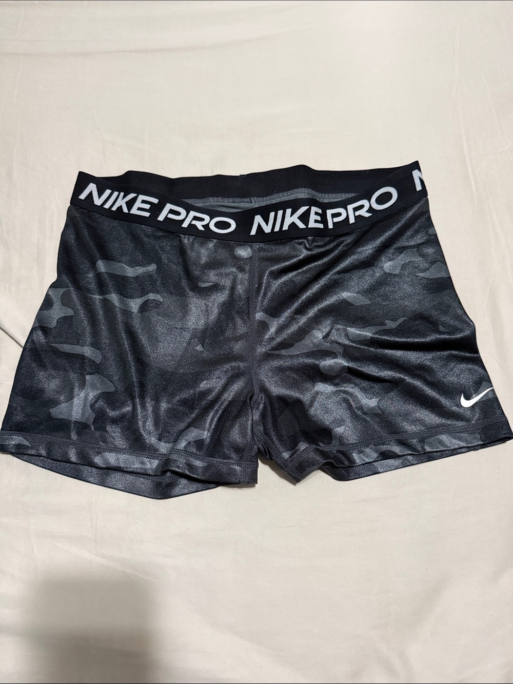 Nike Pro Black Camo Performance Shorts